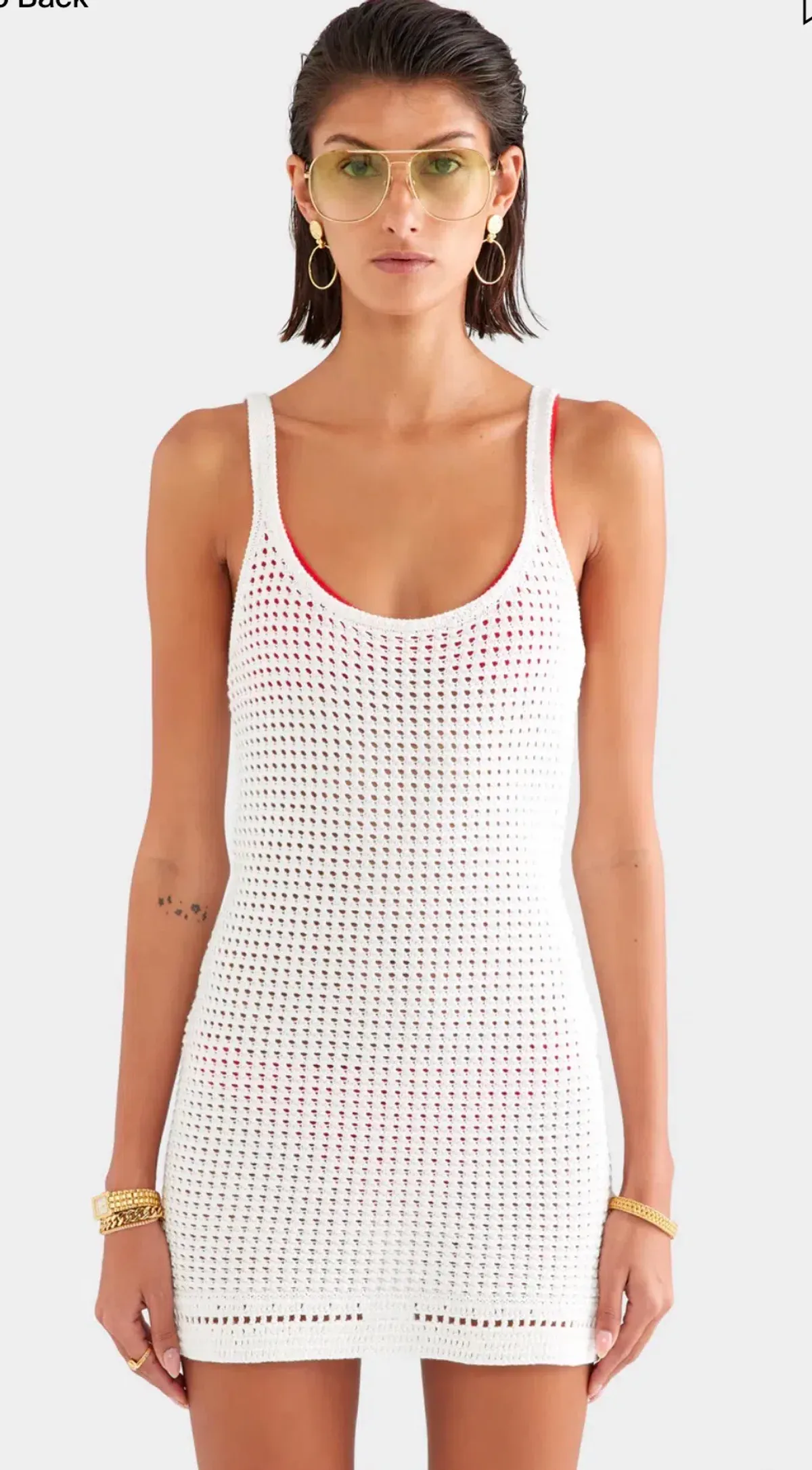 Venroy Crochet Cami Mini Dress - size S for rent on The Volte - main image