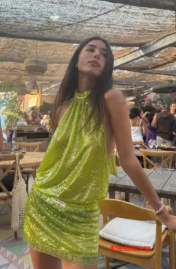 HAND OVER Cristobal Skirt in Green (with white lace) XS for rent on The Volte - image 2