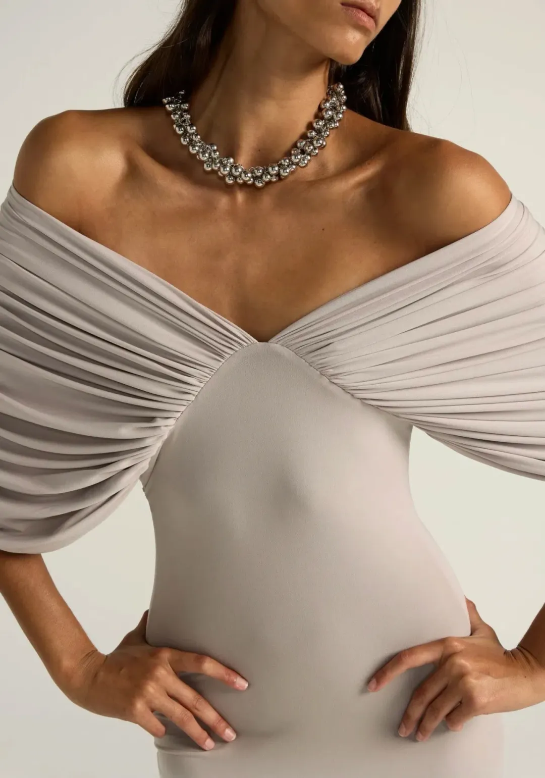 Ance Gria - Neve Dress in Grey Size XS for rent on The Volte - main image