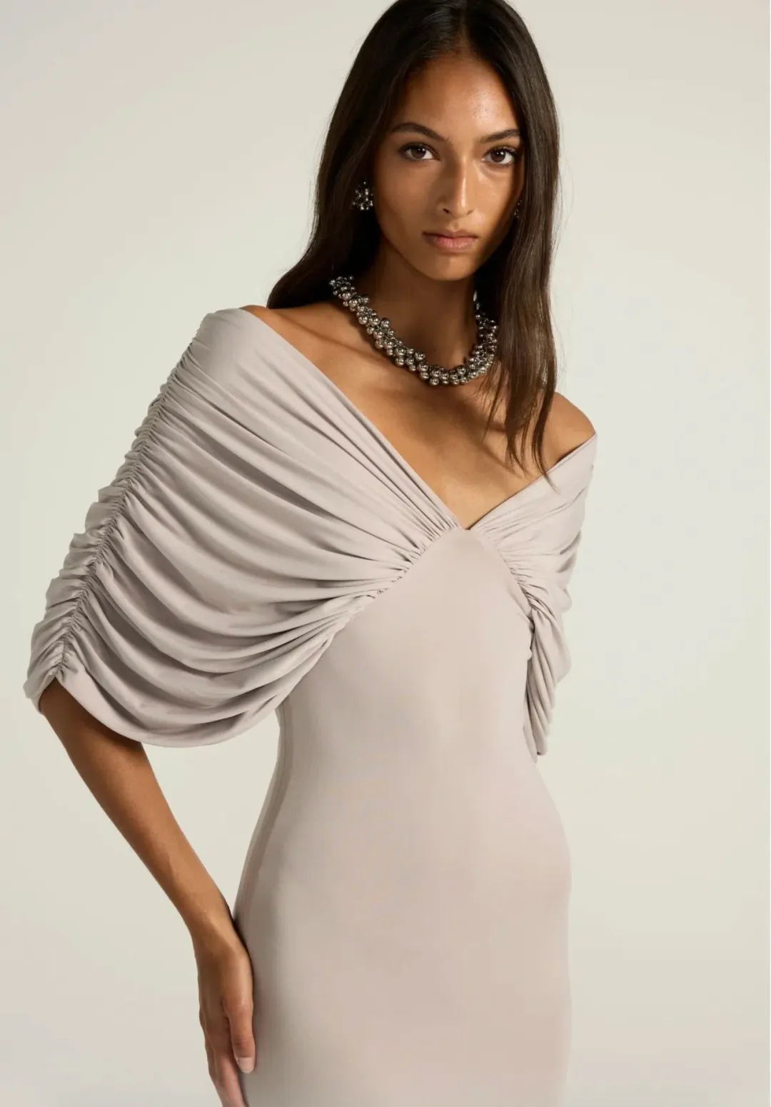 Ance Gria - Neve Dress in Grey Size XS for rent on The Volte - main image