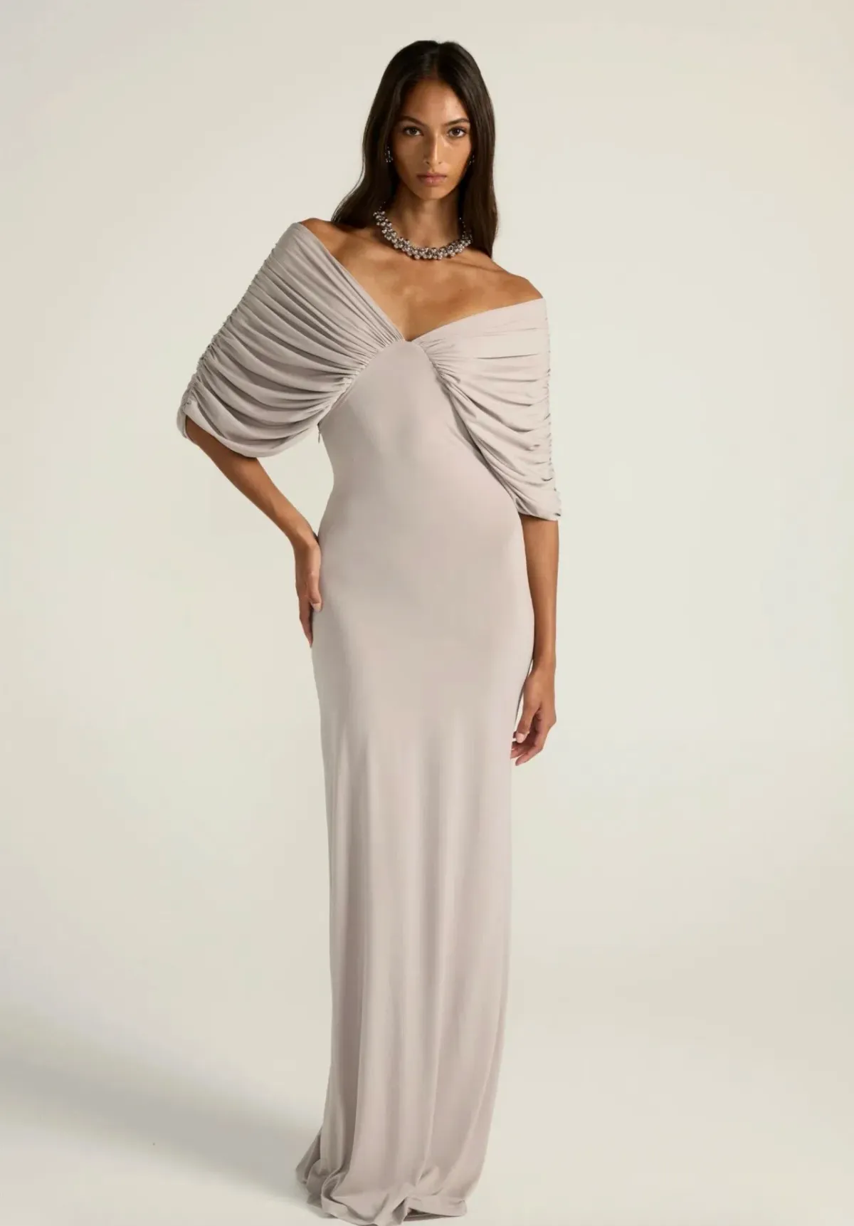Ance Gria - Neve Dress in Grey Size XS for rent on The Volte - main image