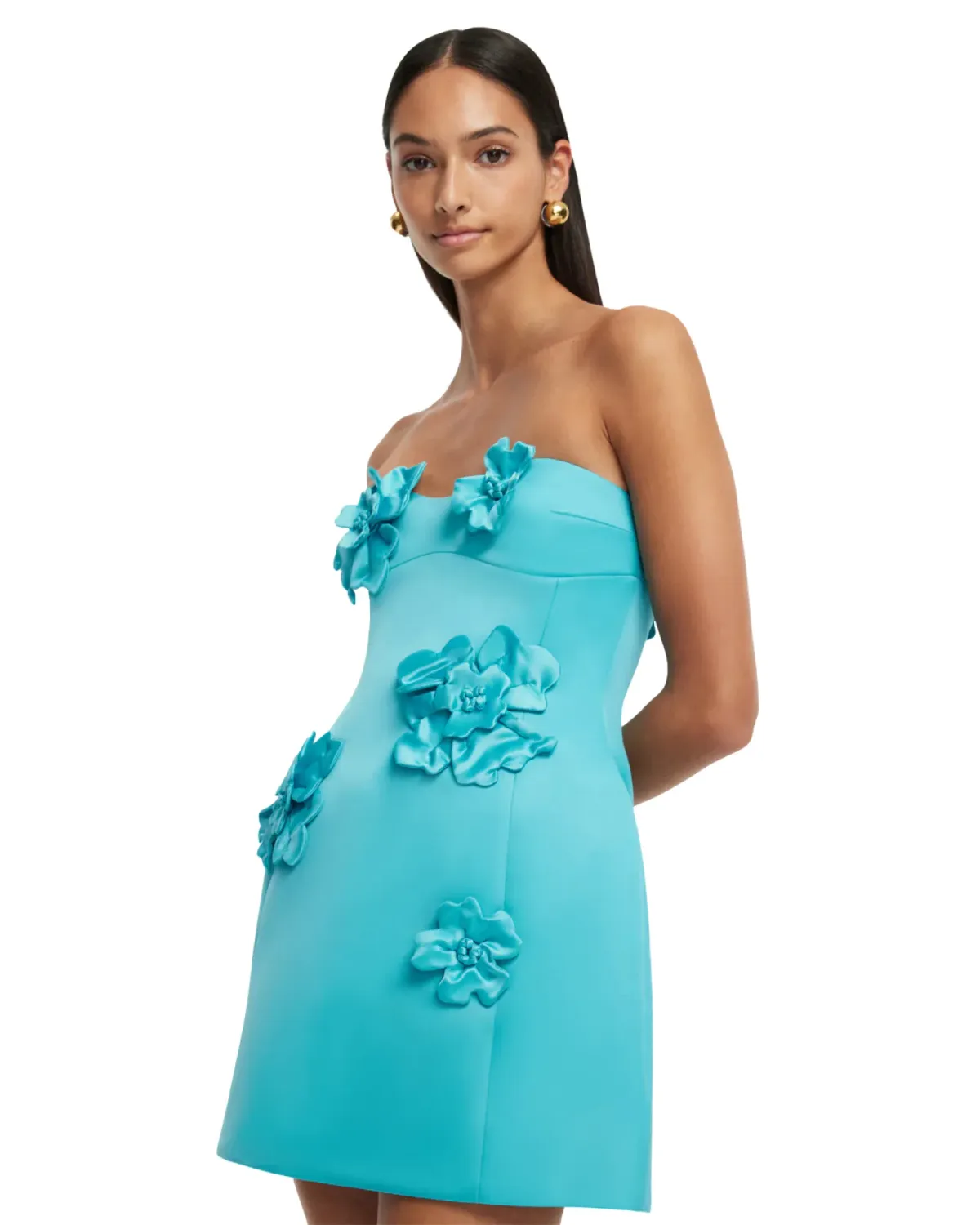 Leo Lin Rosario Petal Bustier Mini Dress Size 10 - Image 3