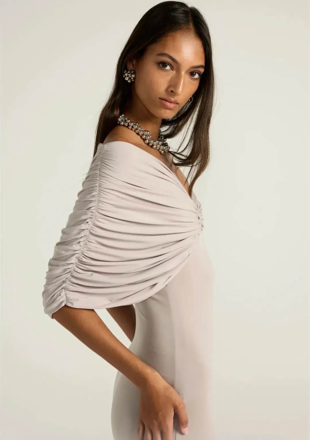 Ance Gria - Neve Dress in Grey Size M for rent on The Volte - main image