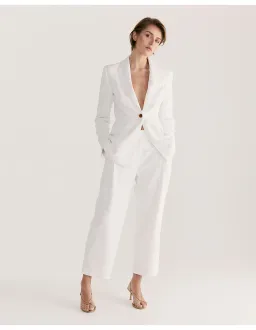 Saba Dharma Stitch Detail Blazer Beige Size 14 for rent on The Volte - image 2