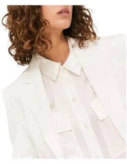 Saba Dharma Stitch Detail Blazer Beige Size 14 for rent on The Volte - image 9