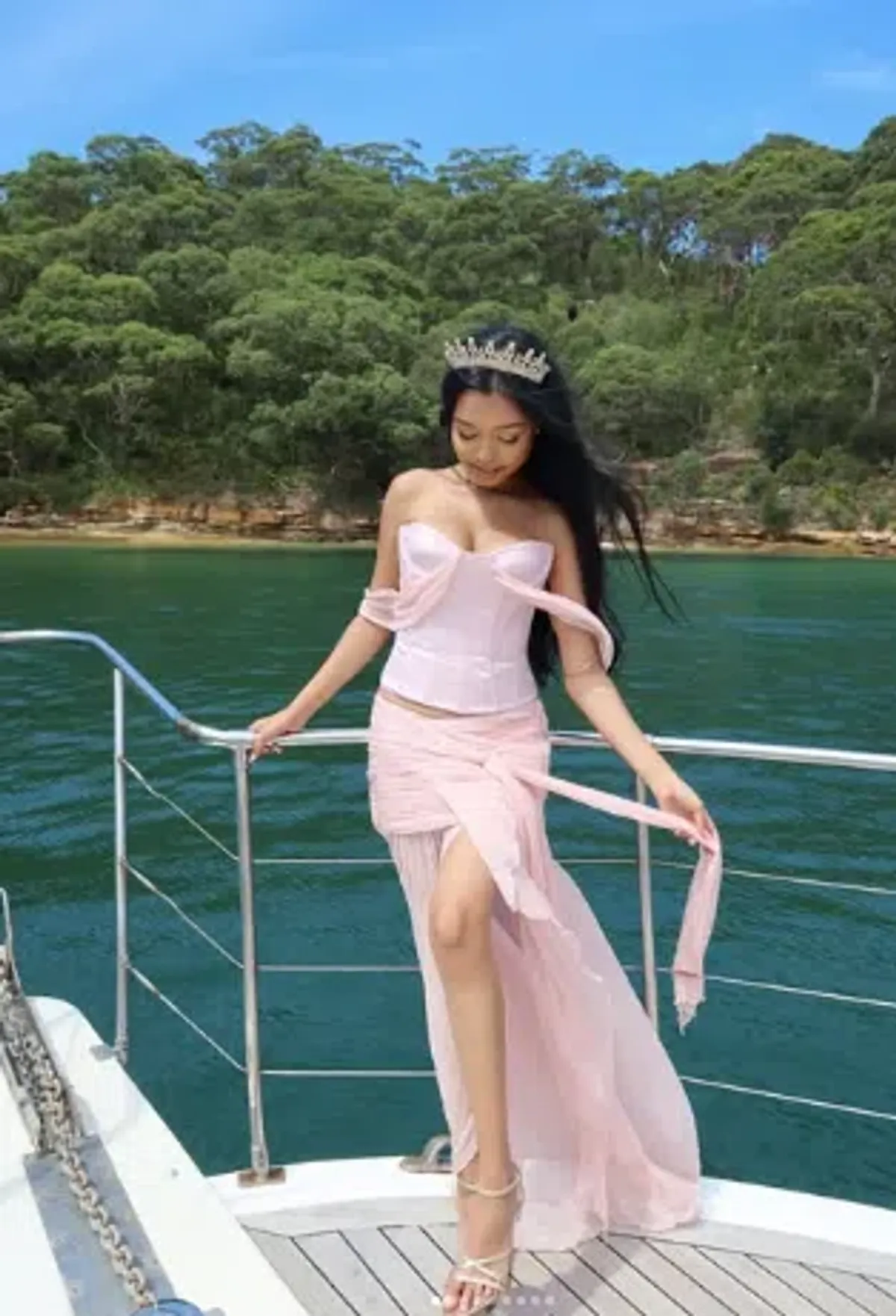 Sita Maxi Skirt + Corset Blush for rent on The Volte - main image