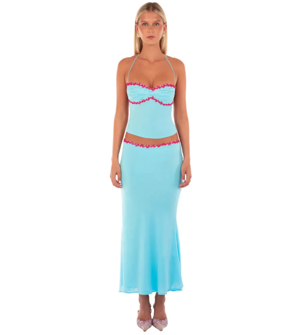 I Am Delilah Jemima Set in Sapphire Size XS/AU6 for rent on The Volte - main image