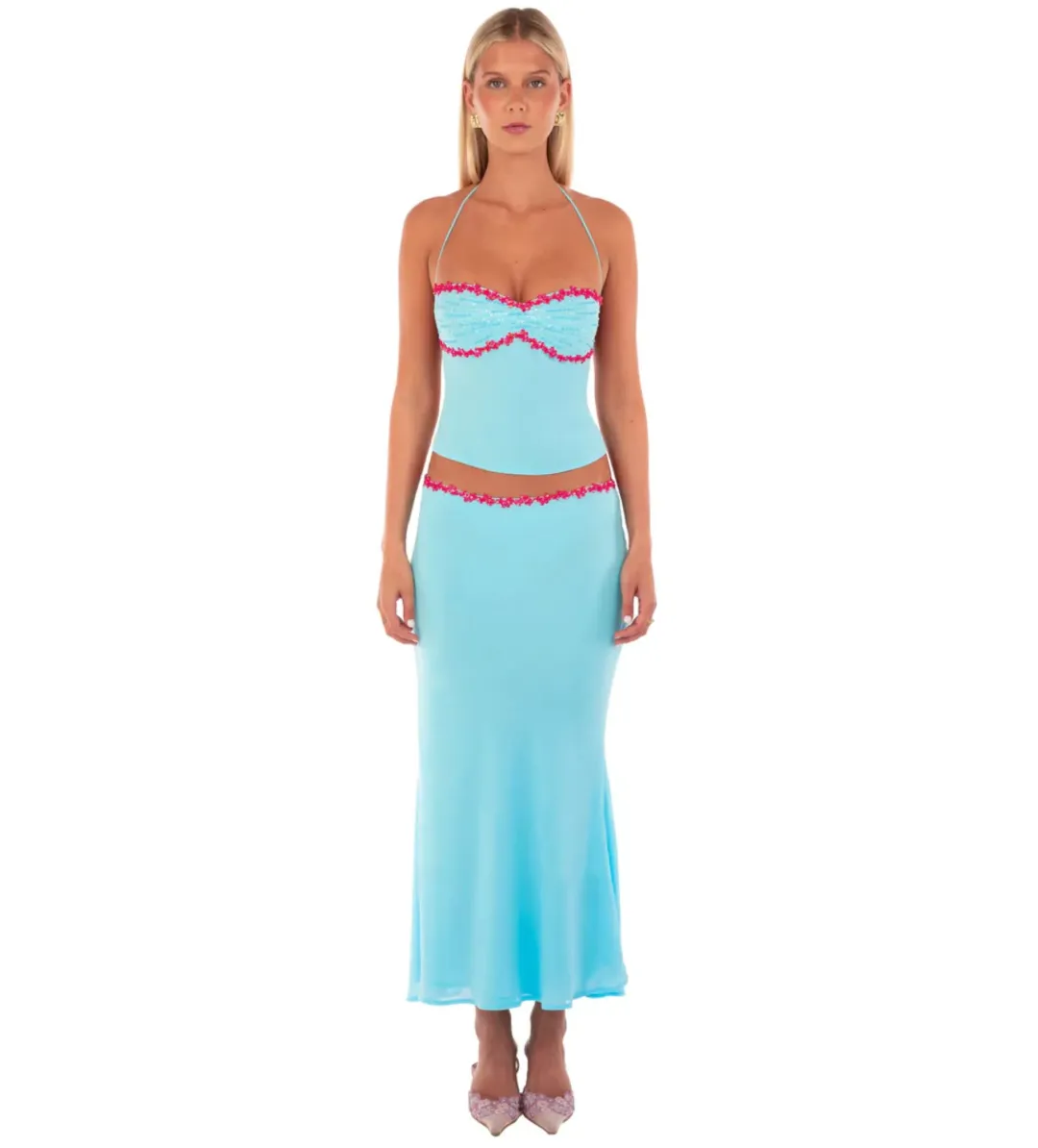I Am Delilah Jemima Set in Sapphire Size M/AU10 for rent on The Volte - main image