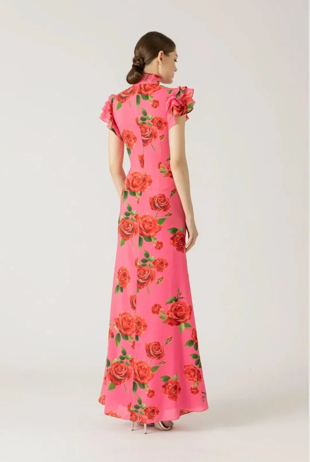Sau Lee Sylvie Maxi Floral Dress in Pink Size 10/US 6 for rent on The Volte - main image