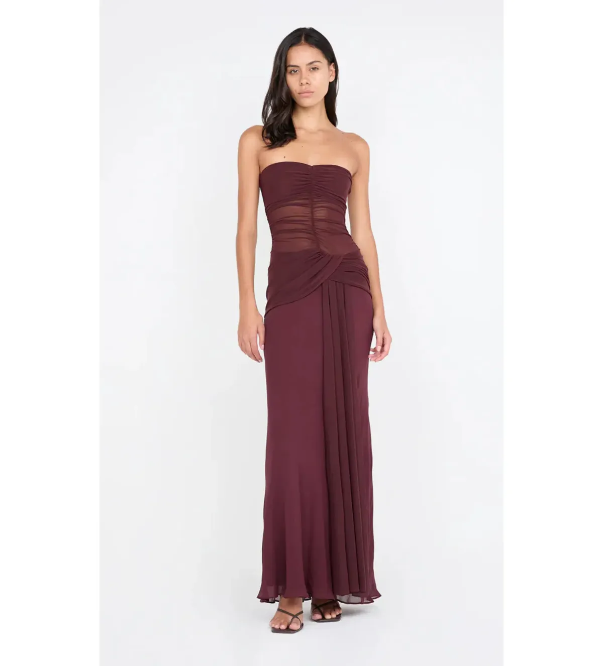 Bec & Bridge Noemi Strapless Gown in Plum Size AU6 for rent on The Volte - main image