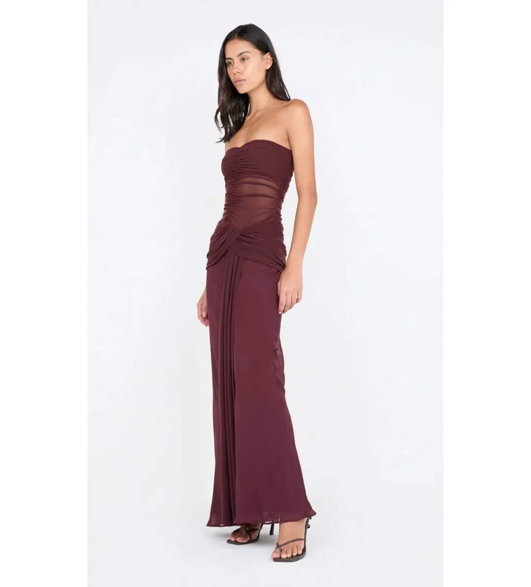 Bec & Bridge Noemi Strapless Gown in Plum Size AU8 for rent on The Volte - main image