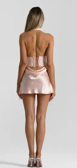 Natalie Rolt Bronte Top and Evelyn Mini Skirt Baby Pink Size S for rent on The Volte - image 4