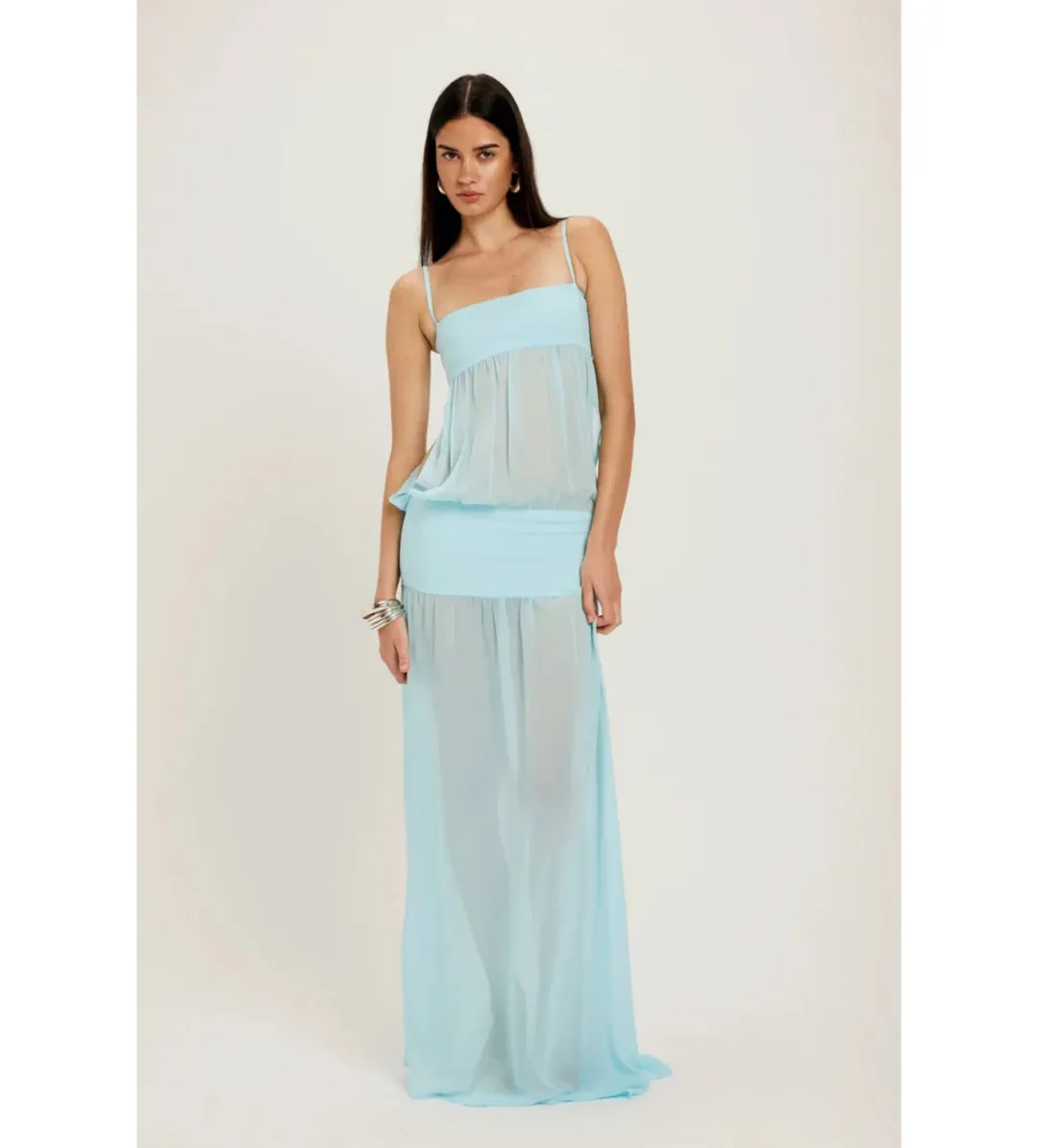 Ance Gria Romeo Gown in Aqua Size S/AU8 for rent on The Volte - main image