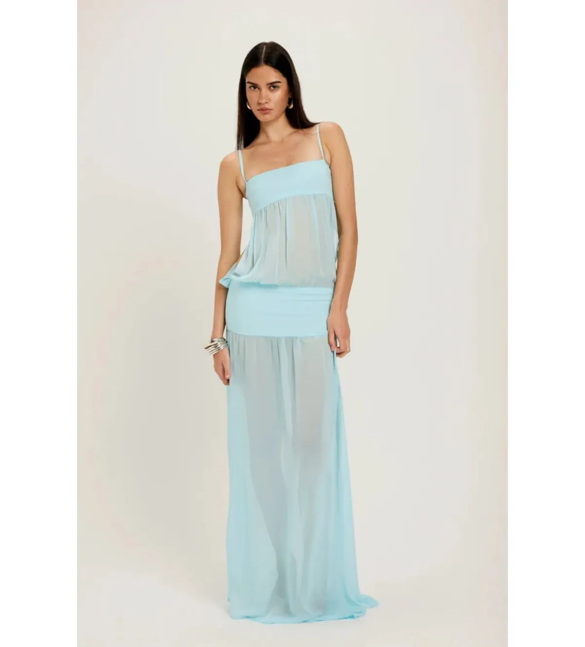 Ance Gria Romeo Gown in Aqua Size S/AU8 for rent on The Volte - main image
