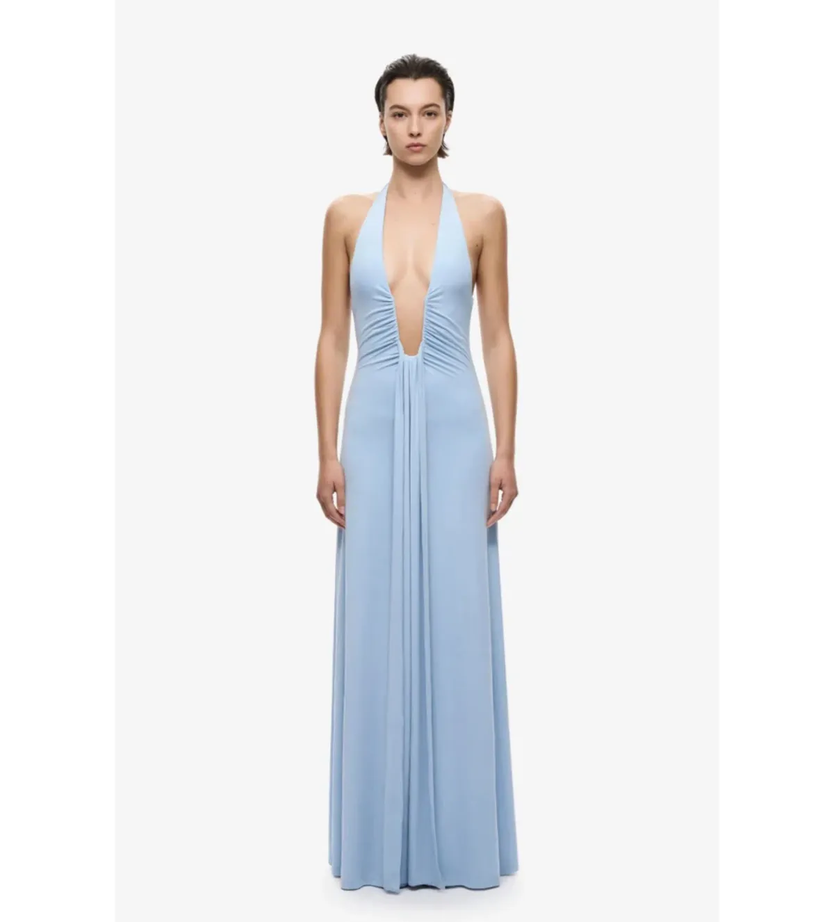 Misha Jennifer Cupro Maxi Dress in Cornflower Blue Size L/AU12 - Image 1