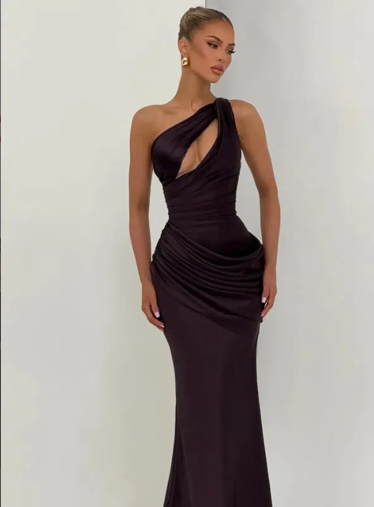 Babyboo Fashion Emina Maxi Dress Plum 8 - Image 1