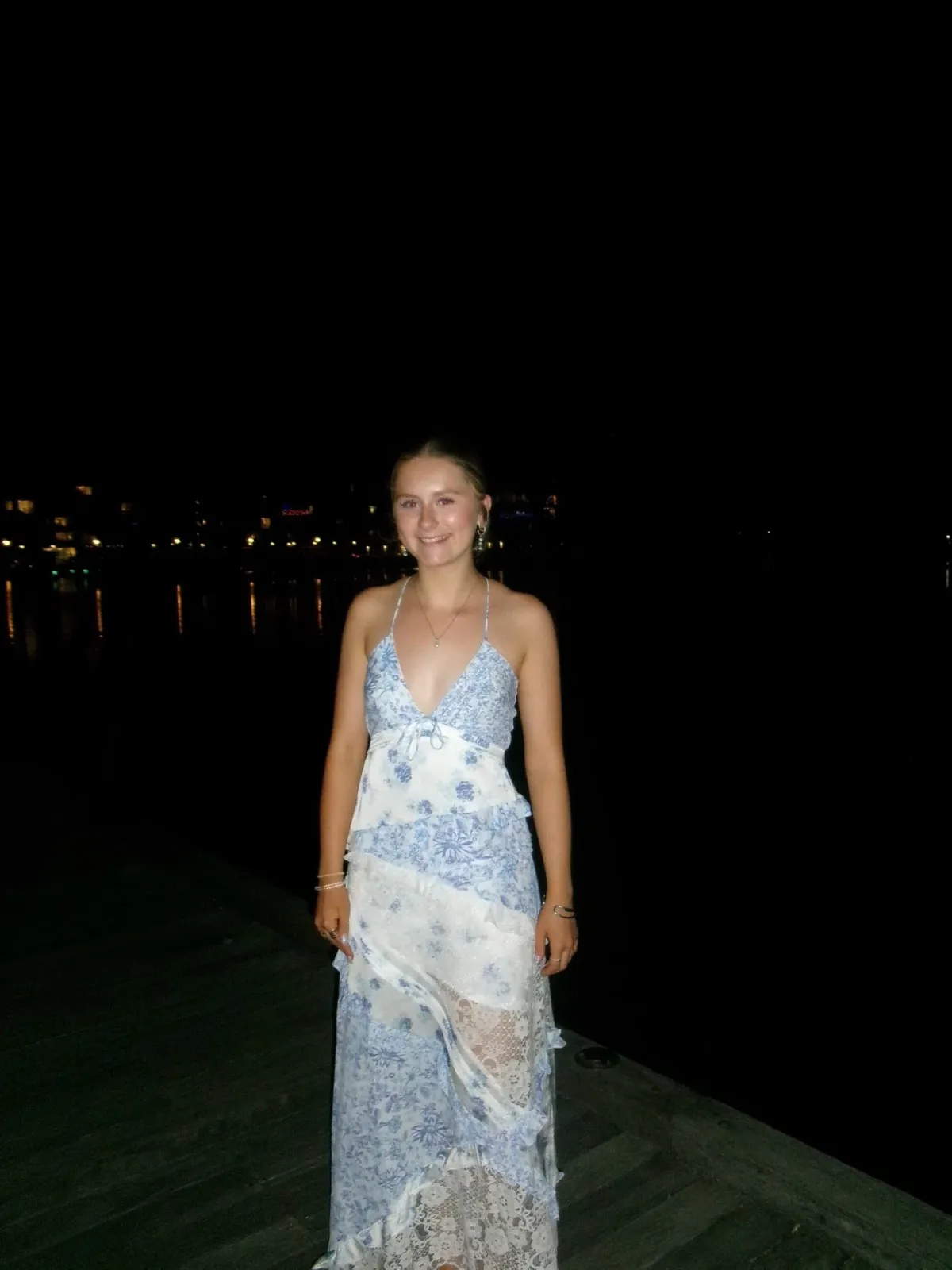 For Love and Lemons Rosalyn Maxi in Blue XS for rent on The Volte - main image