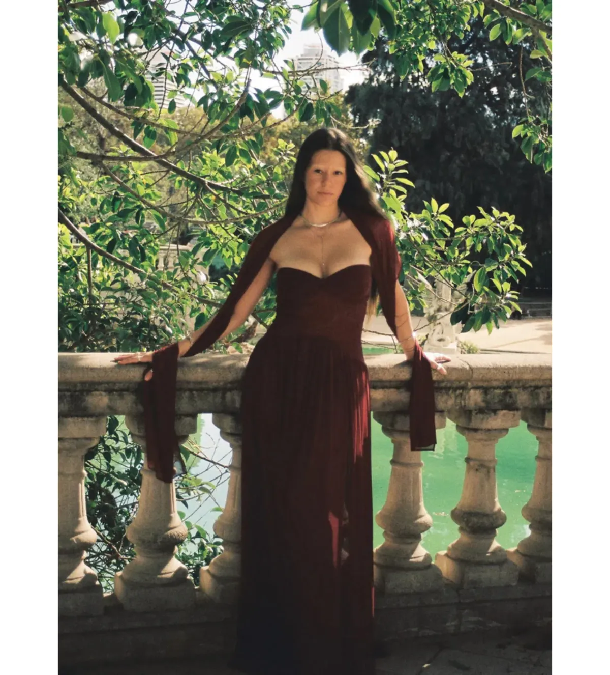 Raphaella Santana Ophelia Dress in Burgundy Size XS/AU6 - Image 1