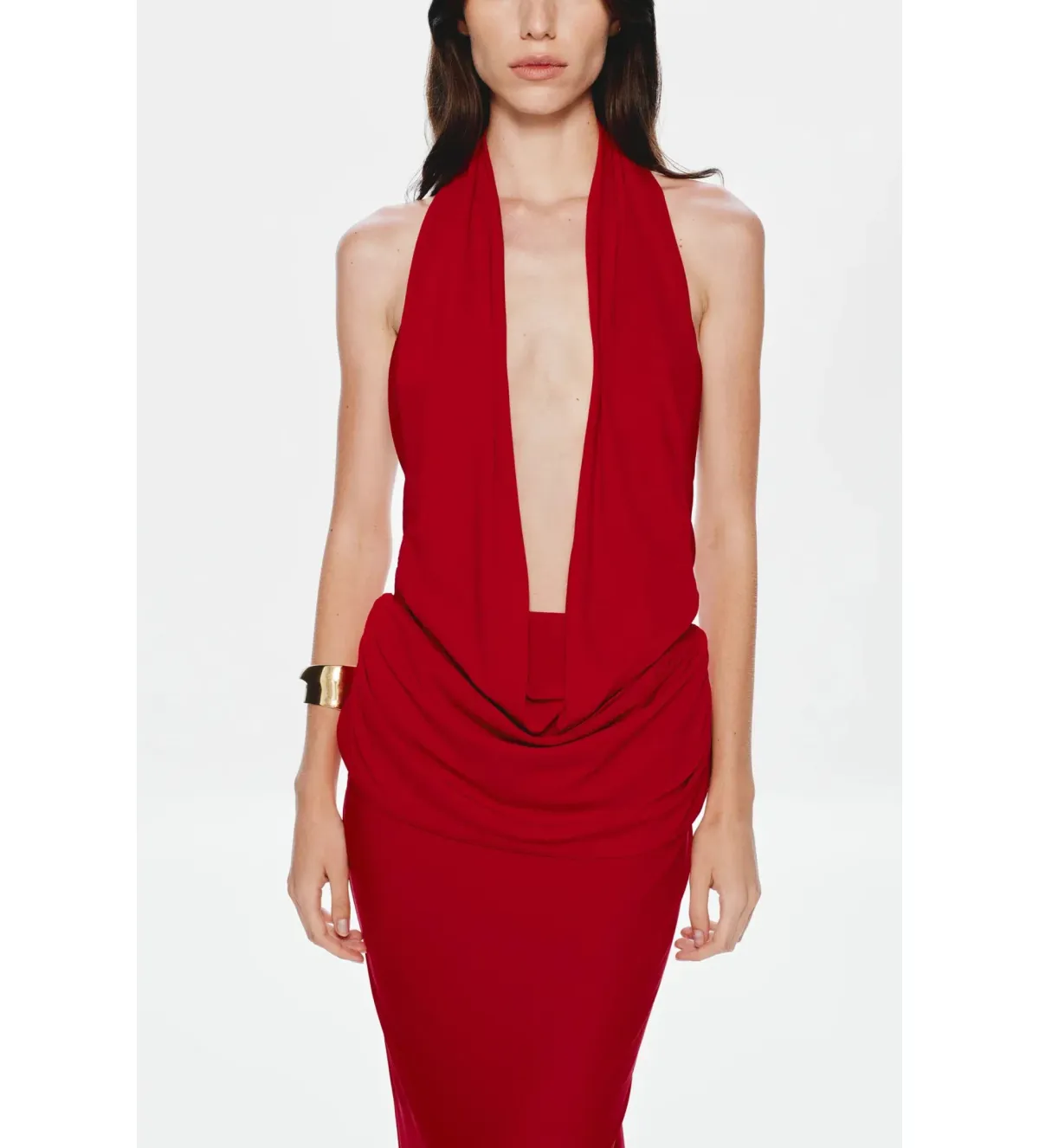 Misha Vanessa Jersey Maxi Dress in Cherry Size XS/AU6 - Image 4