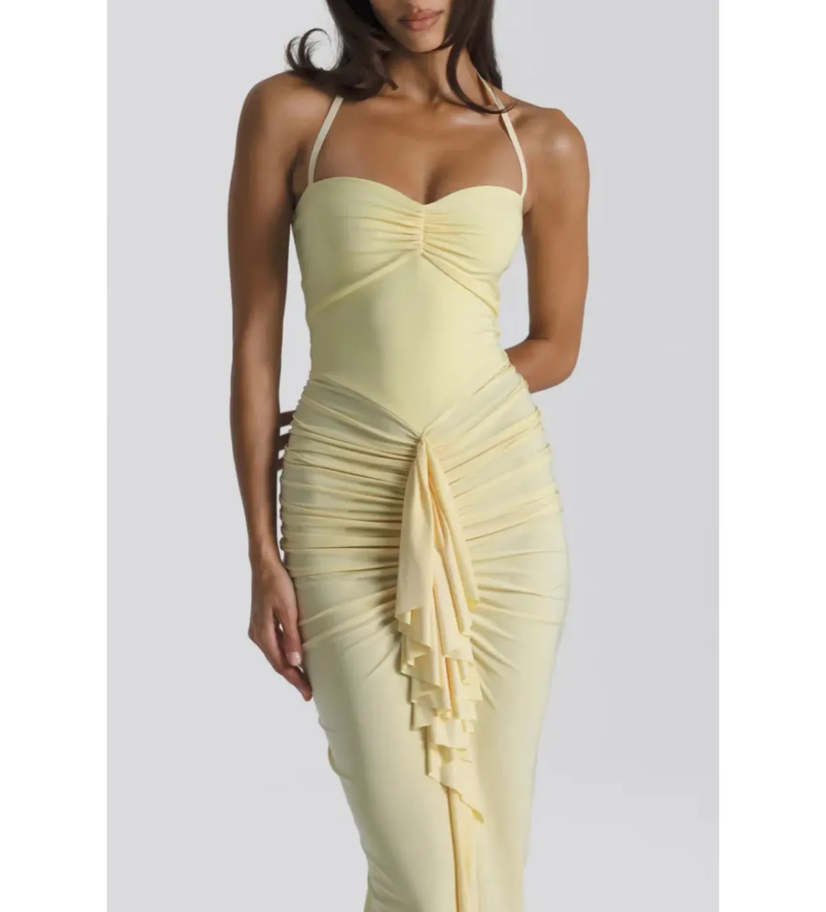 Natalie Rolt Shontae Gown in Lemon Size 0/AU6 - Image 2