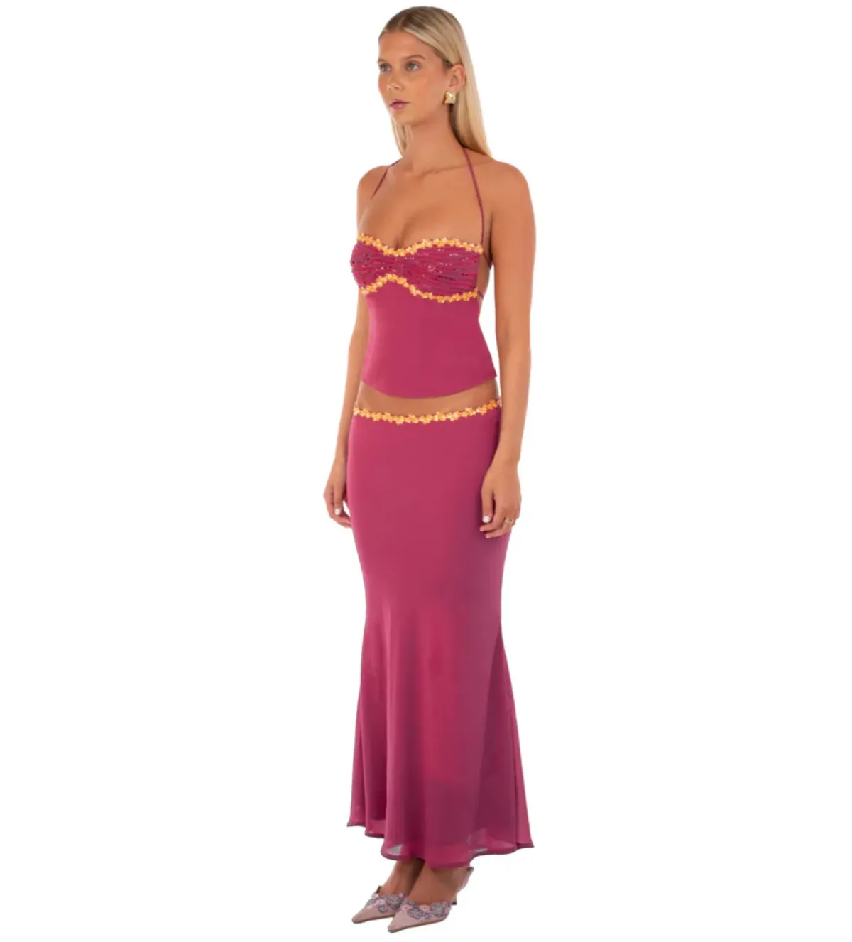 I Am Delilah Jemima Set in Wine Size XS/AU6 - Image 3