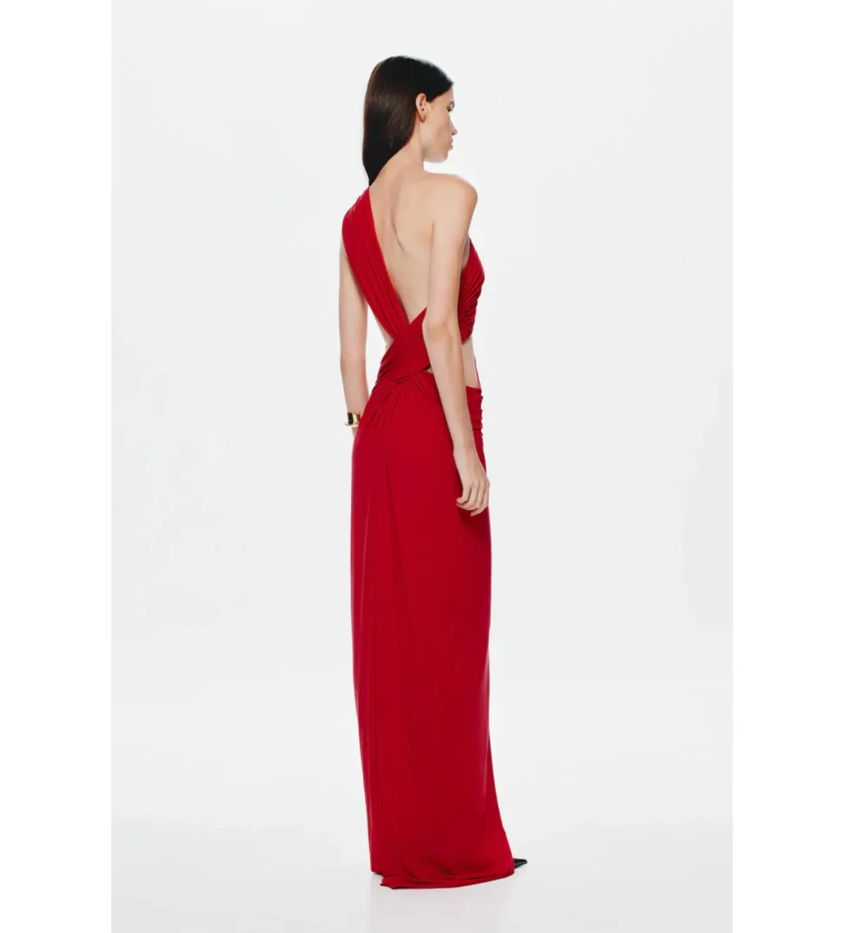 Misha Solstice Cupro Dress in Cherry Red Size S/AU8 - Image 2