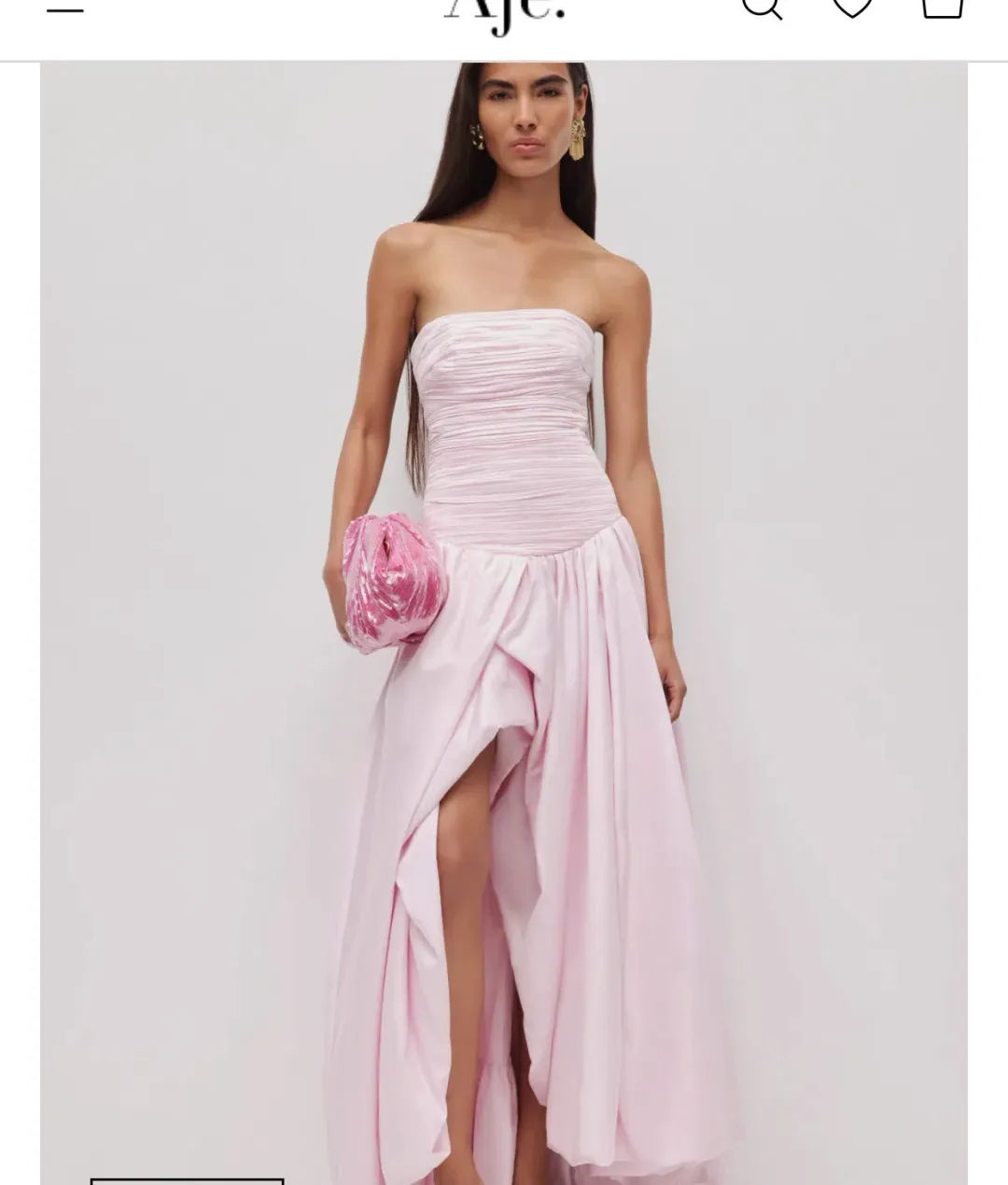 Violetta bubble hem maxi dress for rent on The Volte - main image