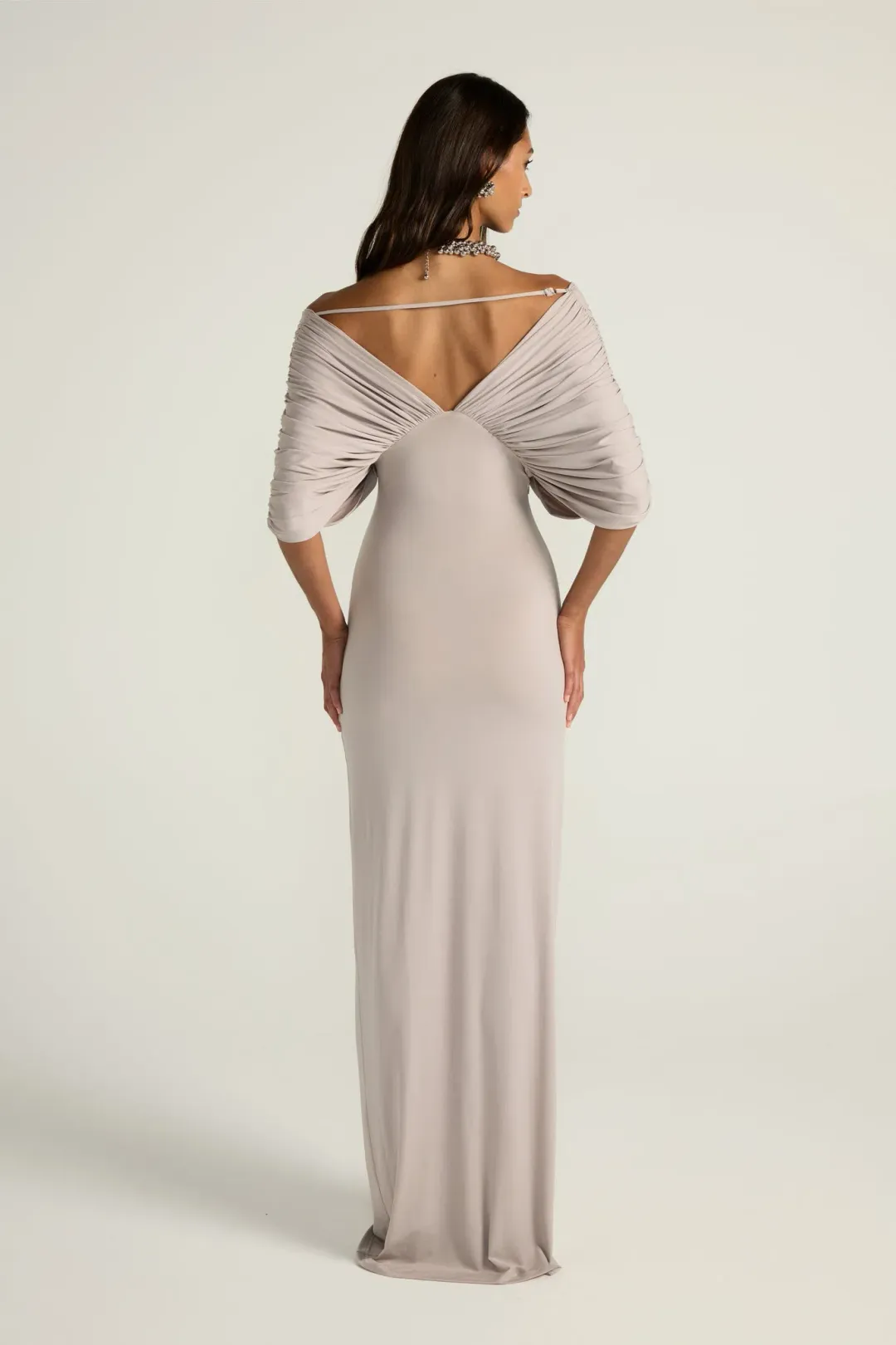 Ance Gria Neve Maxi Dress in Silver Grey Size S / AU 8 for rent on The Volte - main image