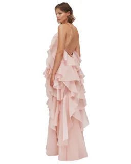 Aje Pandorea Layered Maxi Dress Pastel Pink Size 12 for rent on The Volte - image 2