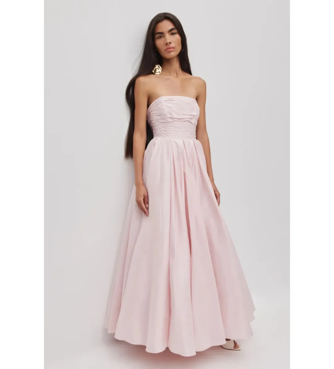 Aje Thea Bow Gown in Pink Tint/Black Size AU12 for rent on The Volte - main image