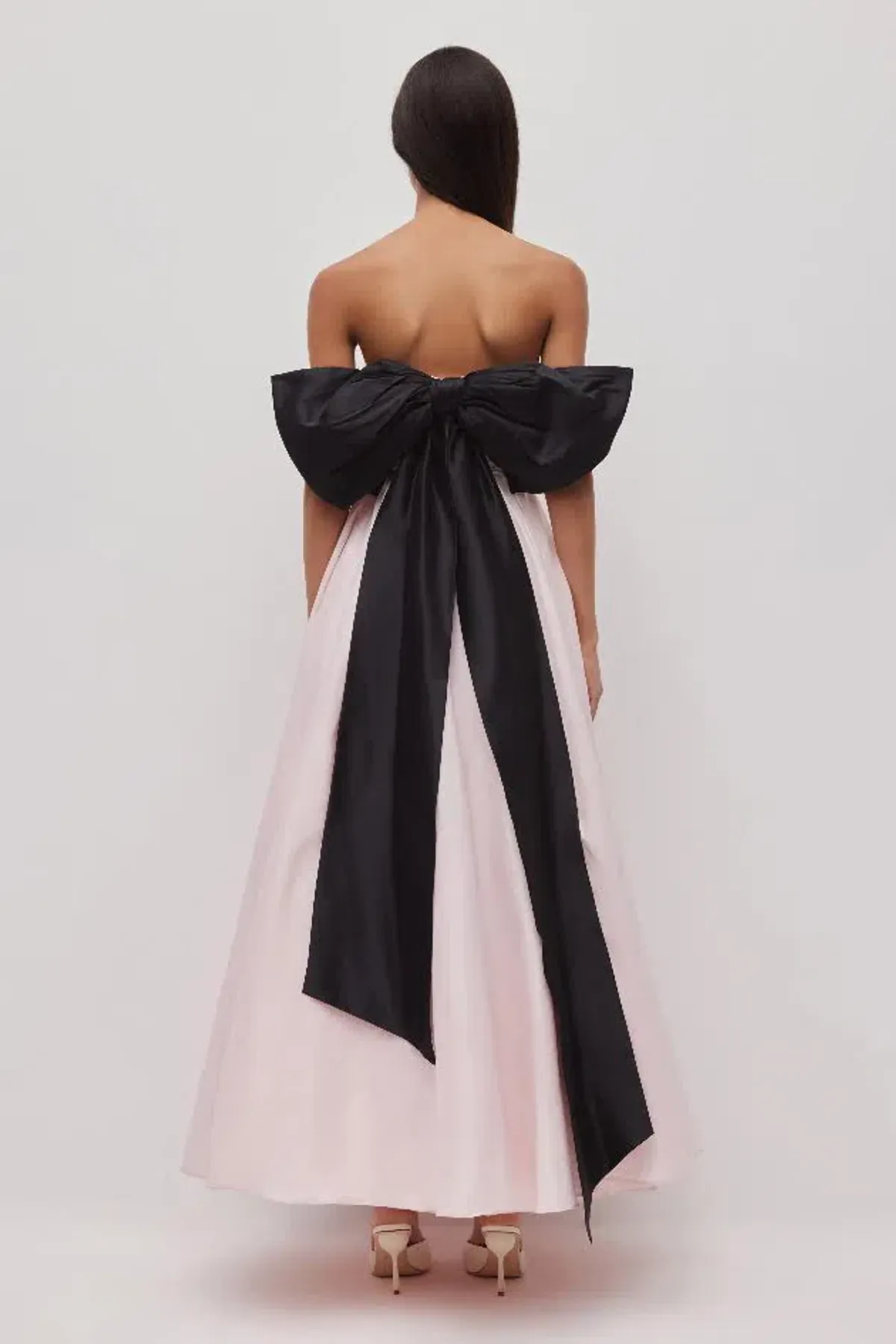 💕 New AJE Thea Bow Gown in Pink Tint & Black- Size 12 AU Maxi Dress 💕 - Image 2