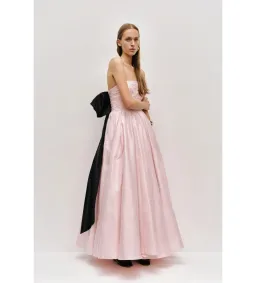 Aje Thea Bow Gown in Pink Tint/Black Size AU12 for rent on The Volte - image 2