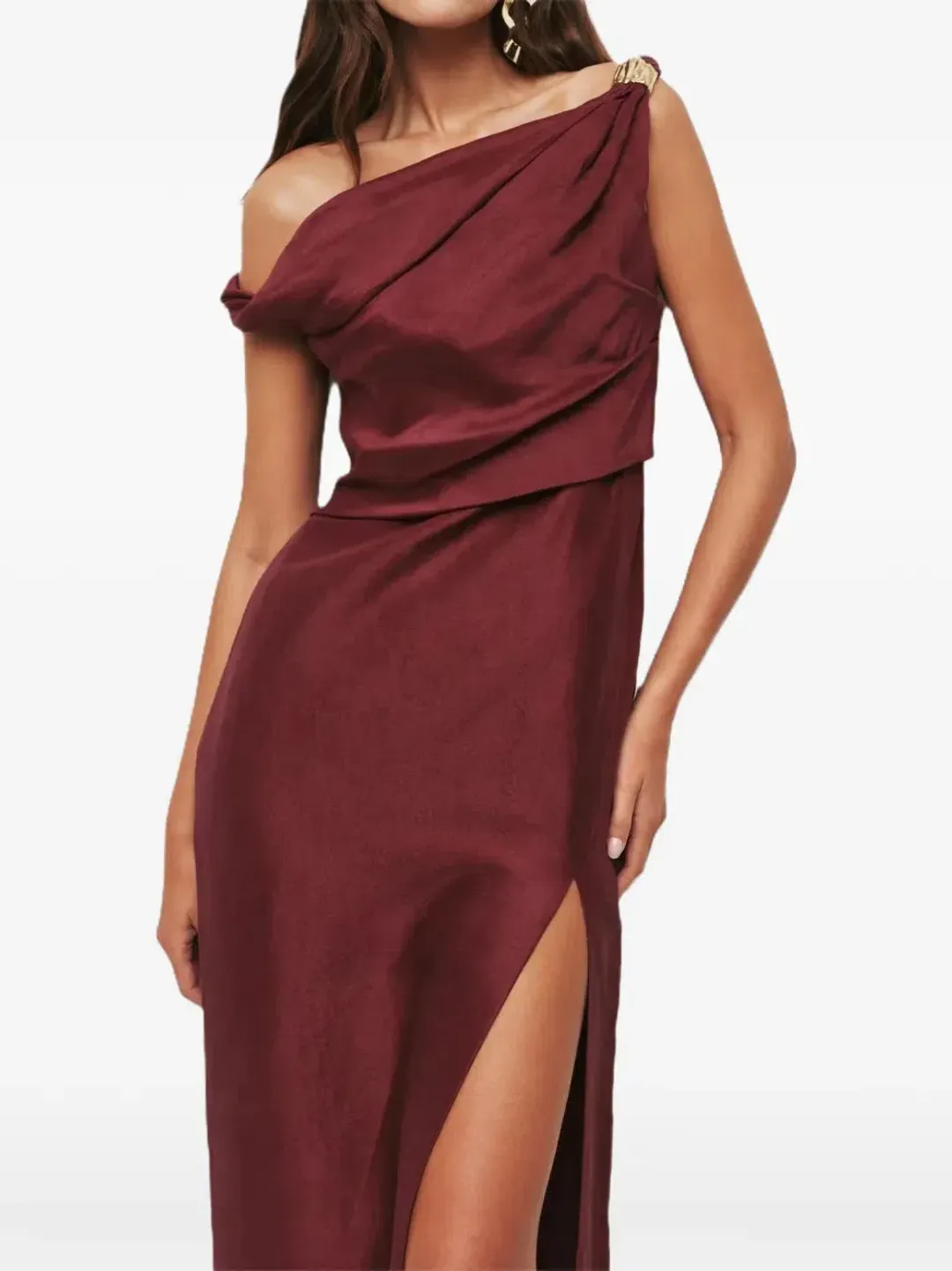 ❤️ New AJE Bridget Midi Dress – Plum Red – Size 8 (AU) ❤️ for rent on The Volte - main image