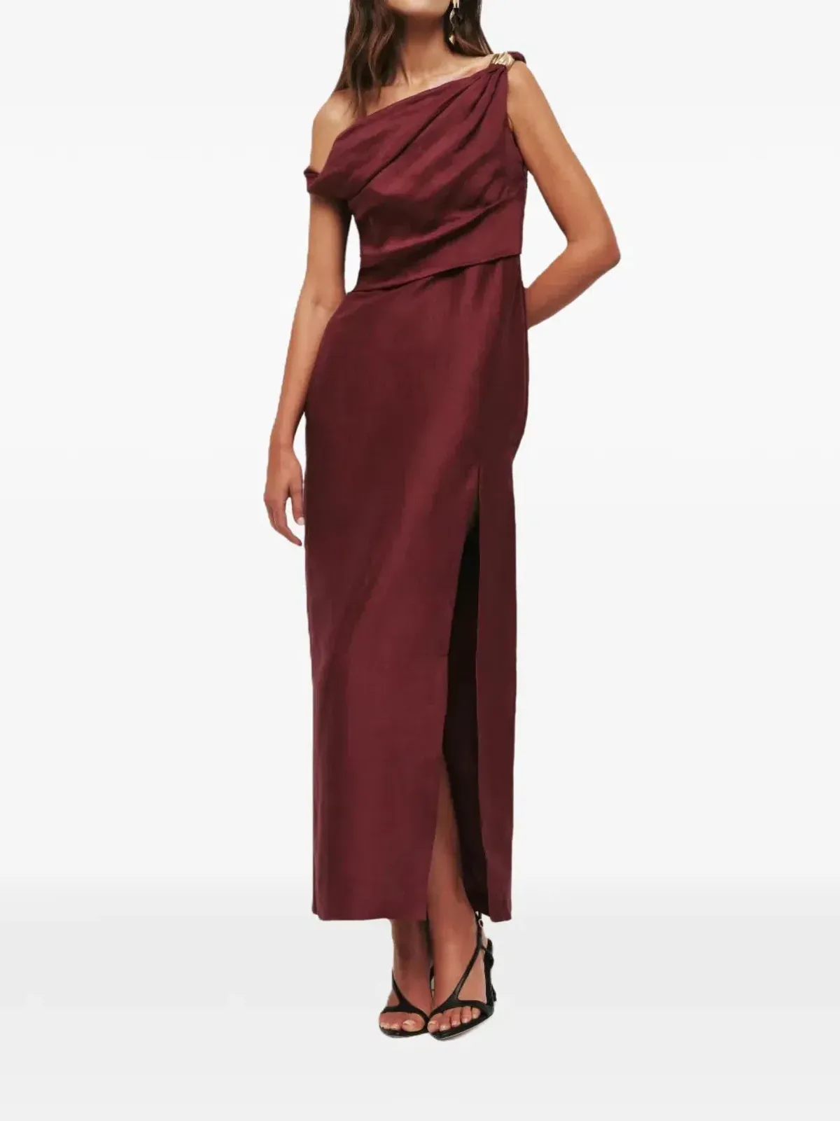 ❤️ New AJE Bridget Midi Dress – Plum Red – Size 8 (AU) ❤️ - Image 1