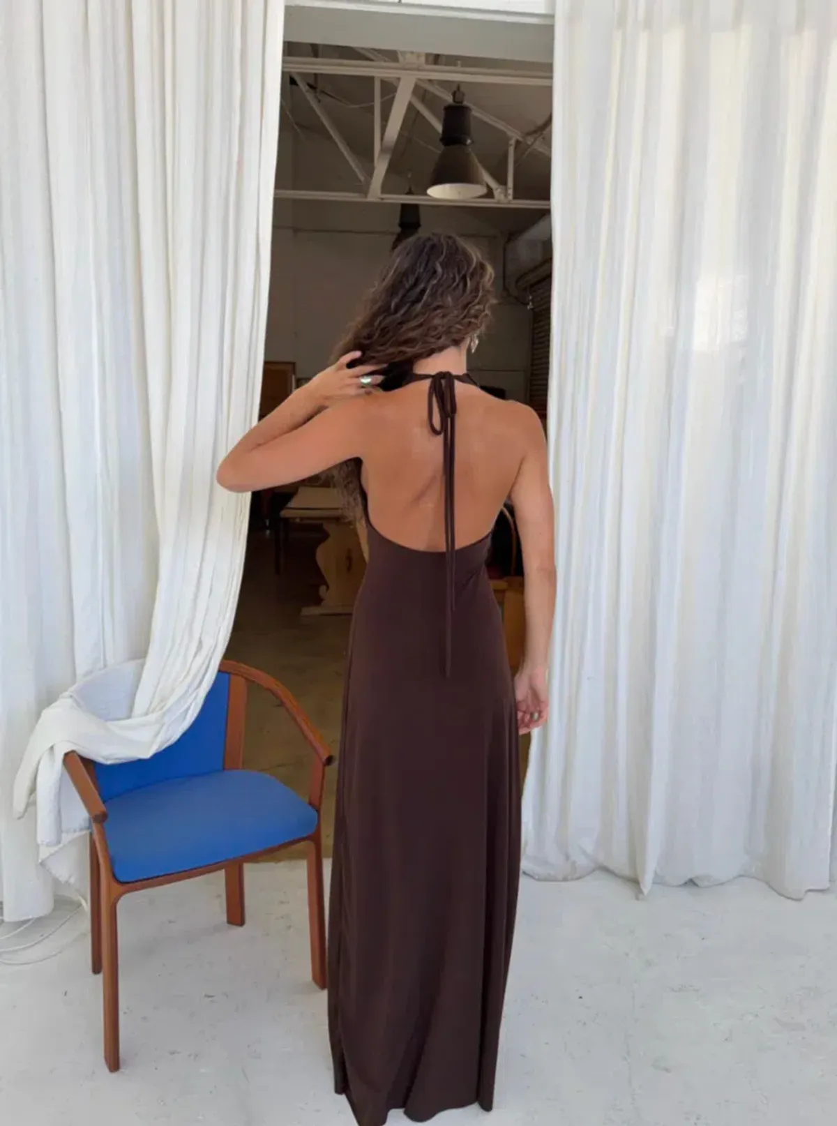 La Marie, VANESSA DRESS, Maxi, Brown, Size XS/S - Image 3