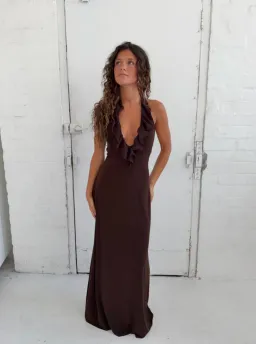 La Marie, VANESSA DRESS, Maxi, Brown, Size XS/S for rent on The Volte - image 2