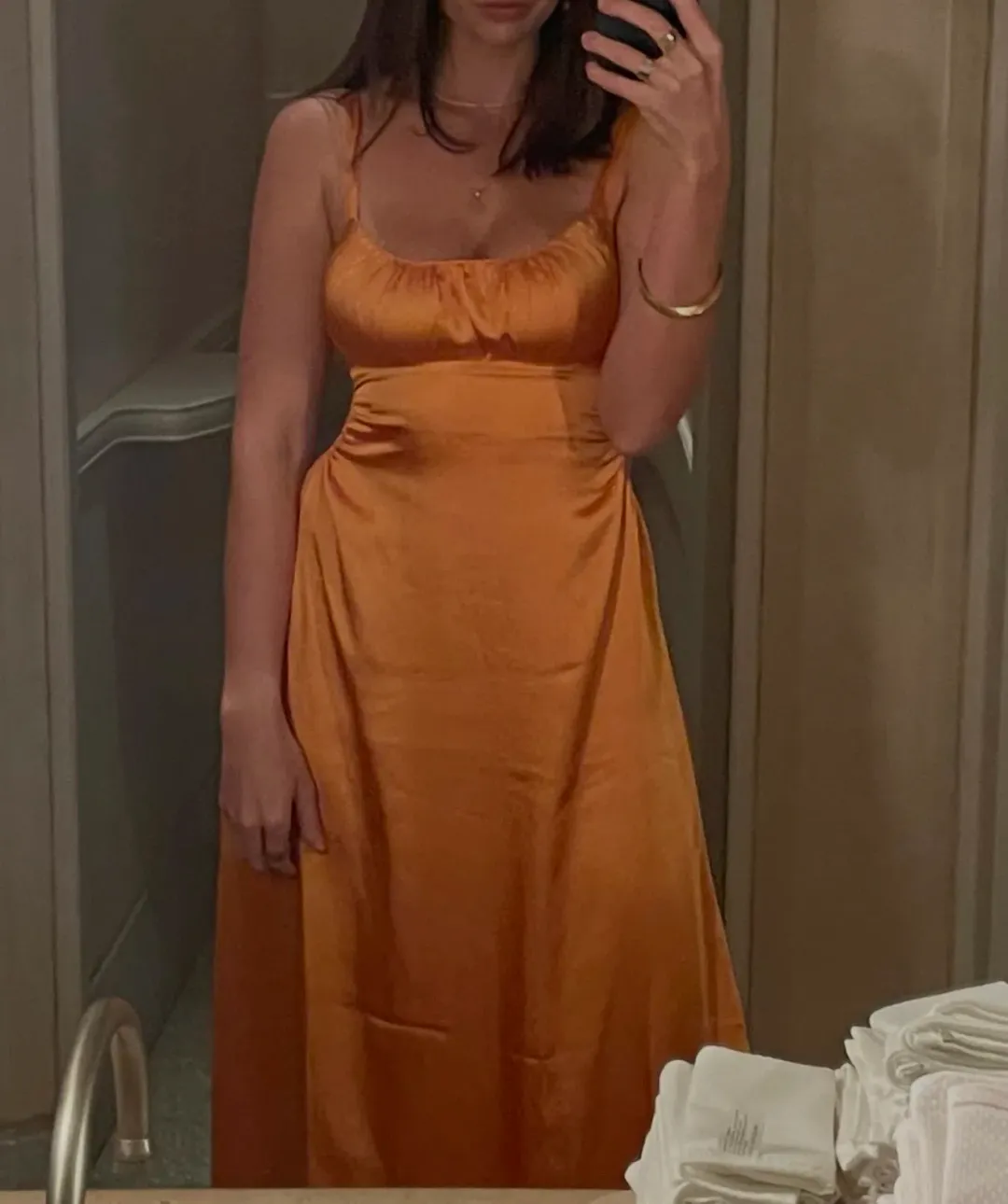 Hansen & Gretel Carlos Midi Silk Dress for rent on The Volte - main image