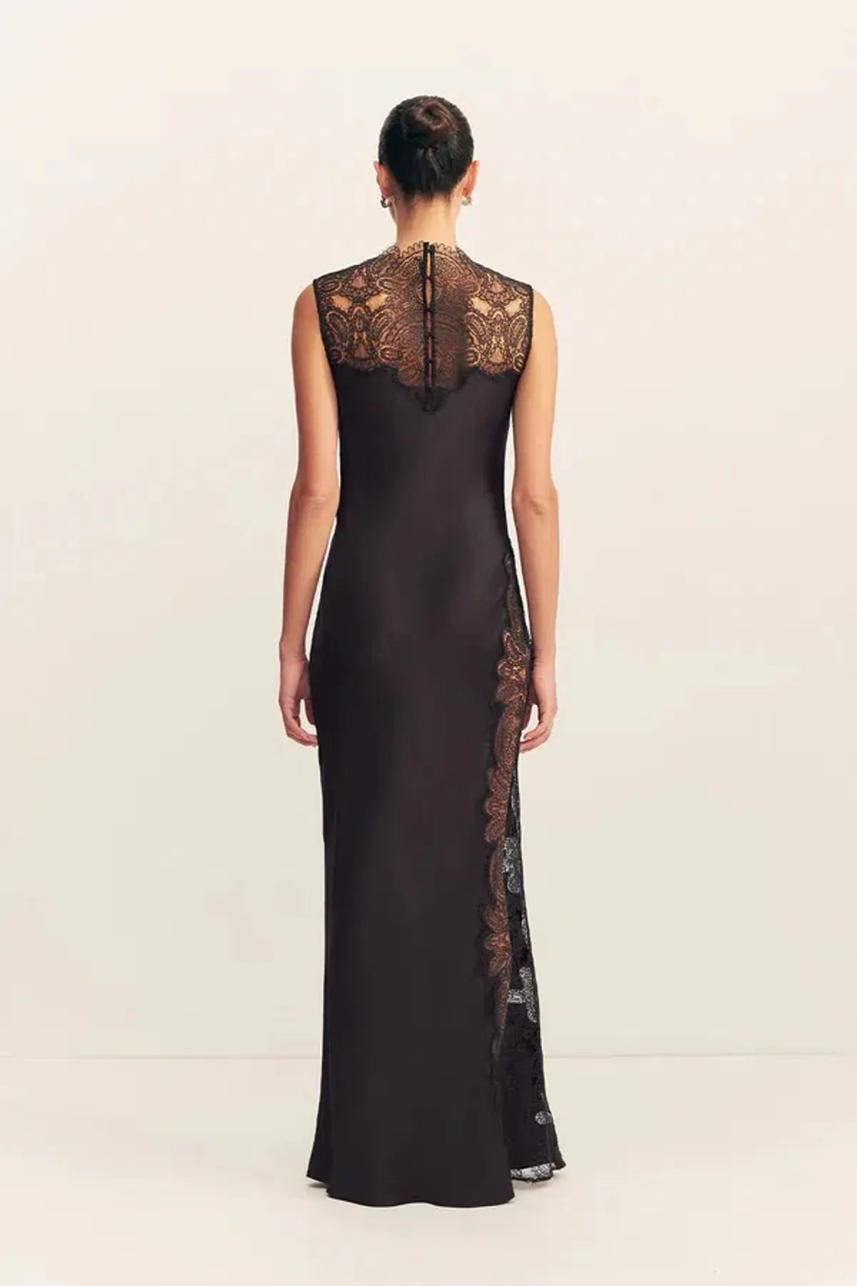 Shona Joy Jamila Lace High Neck Maxi Dress - Black; size 8 - Image 4