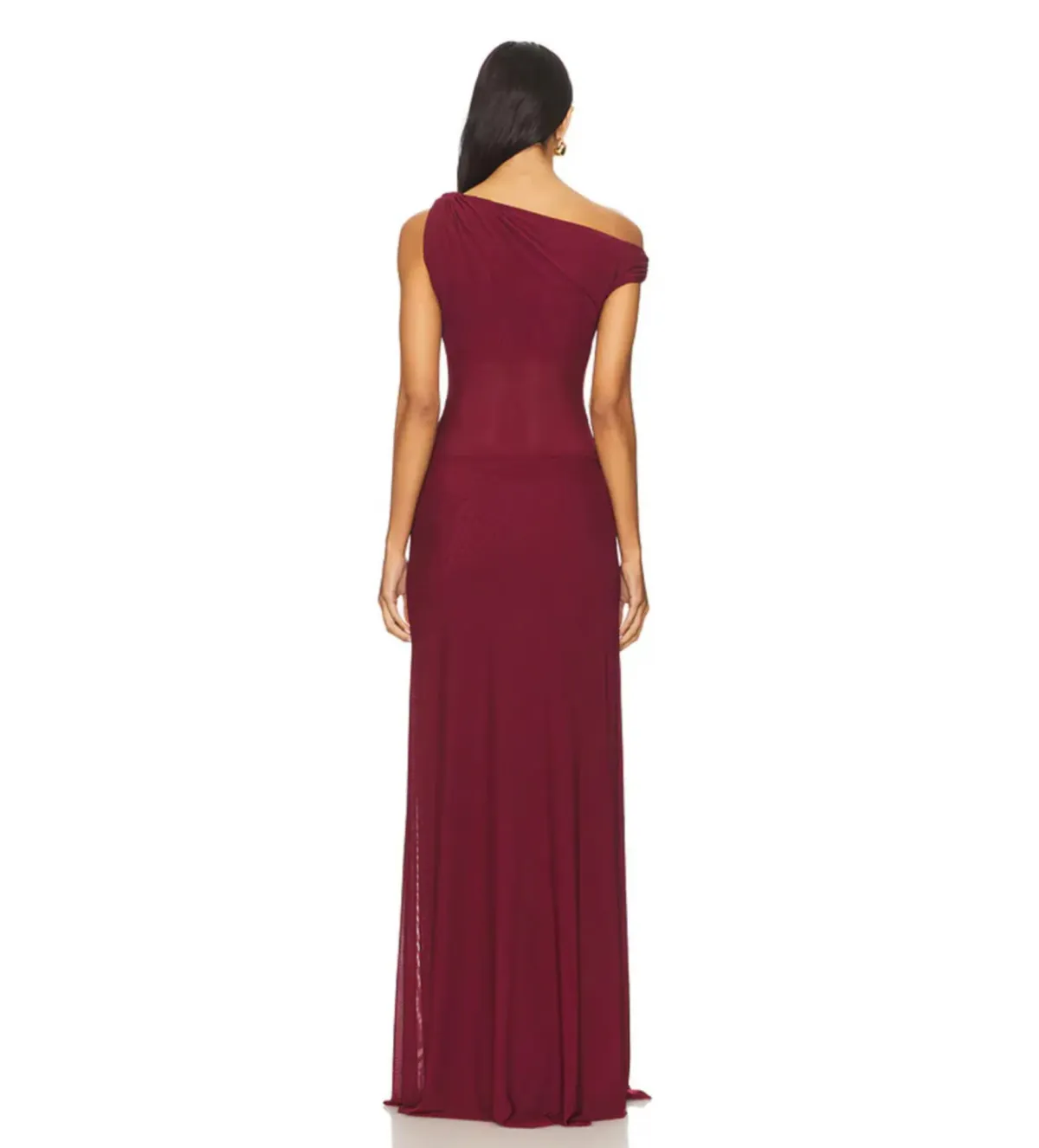 Misha Sisal Mesh Dress in Port Size S/AU8 - Image 4