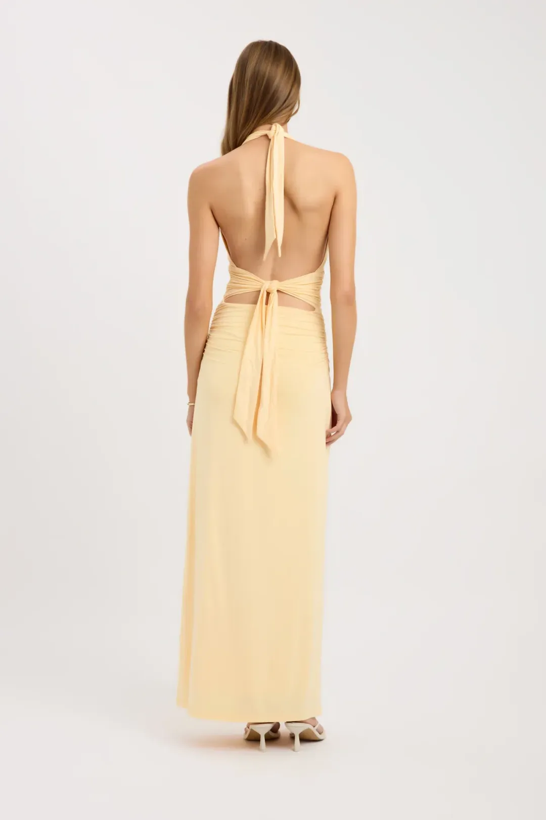 Kookai Leni Maxi Dress in Butter Popcorn size 12 for rent on The Volte - main image