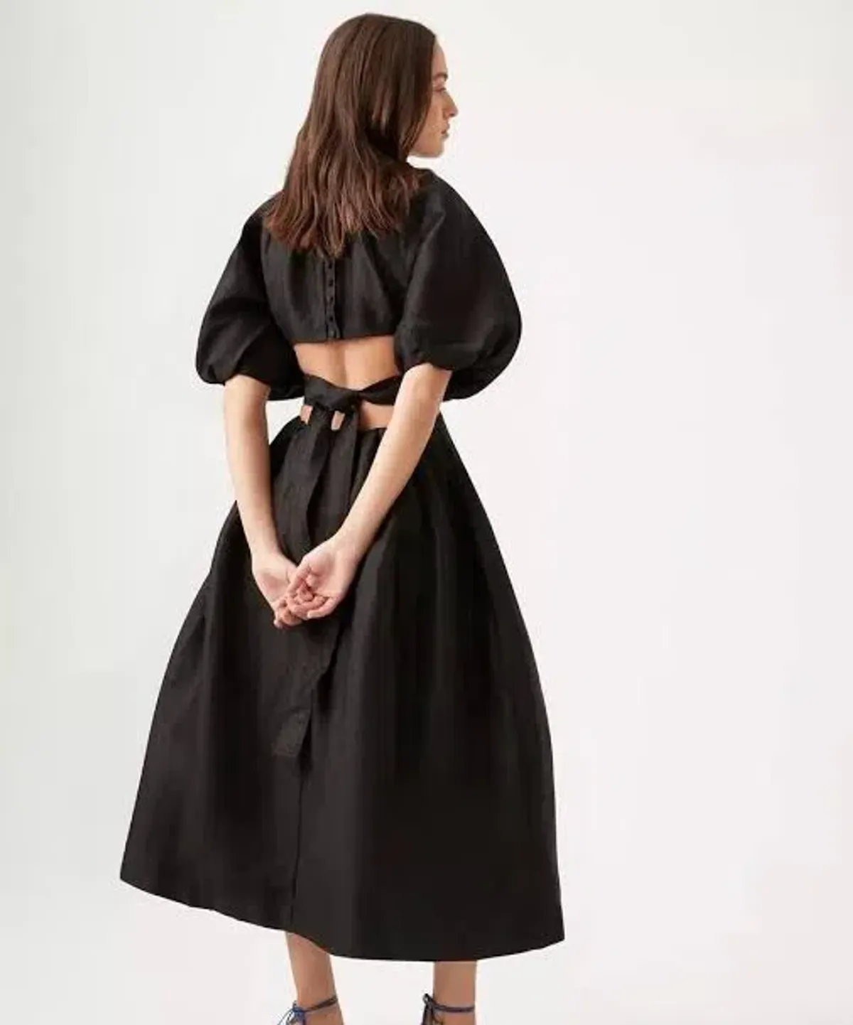 Aje Dress Mimosa Black Midi | Size AU 8 - Image 2