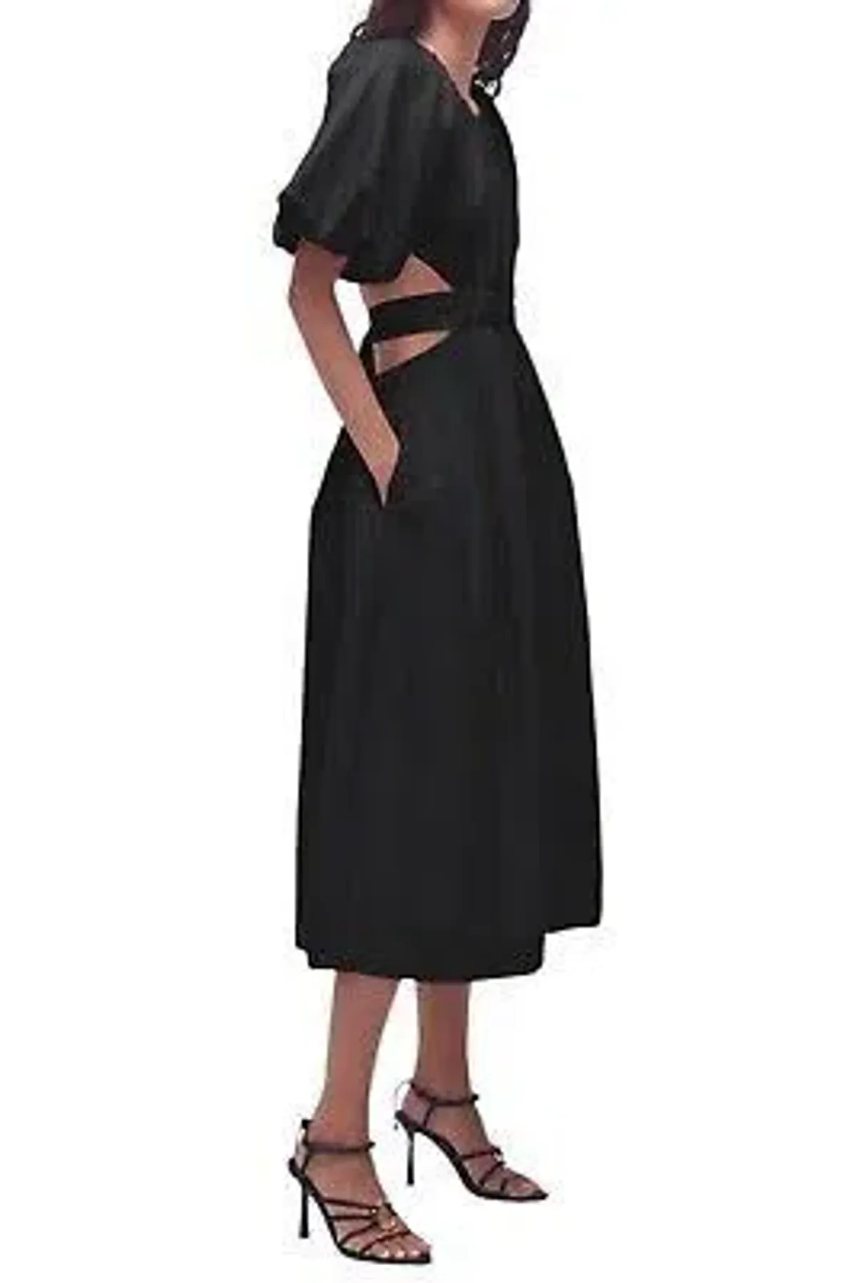 Aje Dress Mimosa Black Midi | Size AU 8 - Image 4