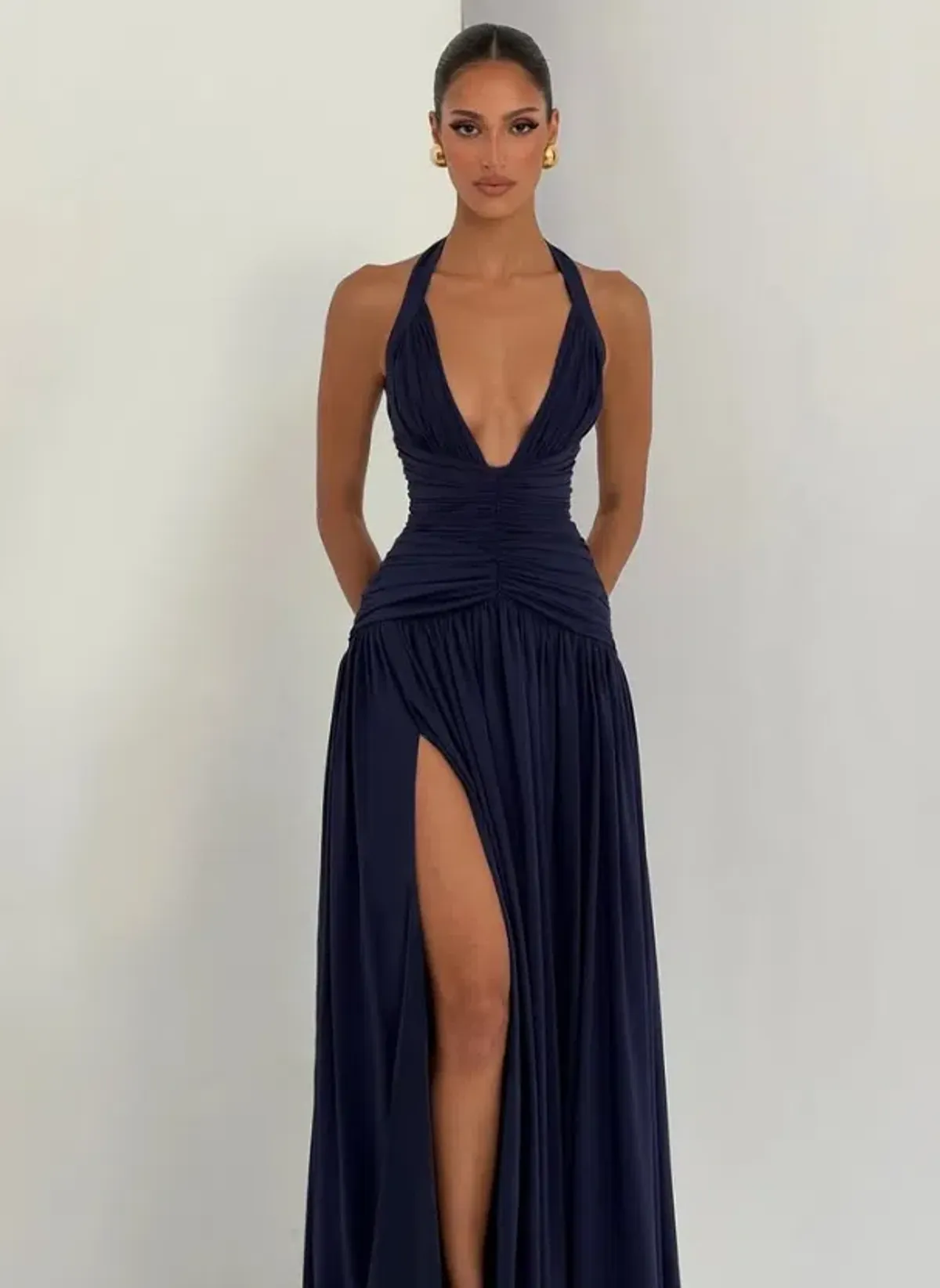 Babyboo Fashion Amaris Maxi Dress Navy 6 - Image 1