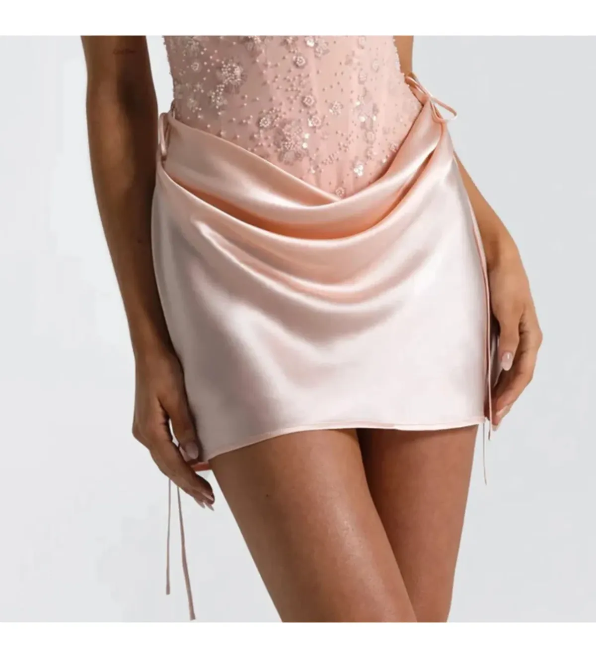 Natalie Rolt Evelyn Mini Dress in Baby Pink Size 1/AU8 - Image 1