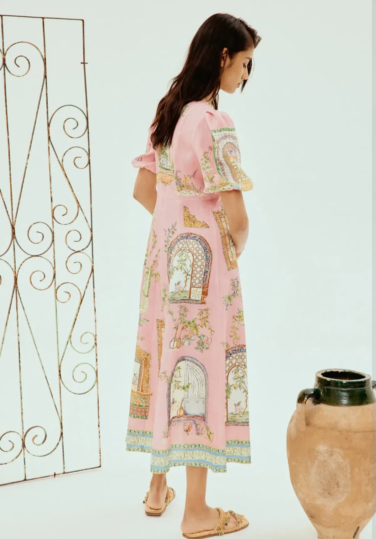 Alemais Monte Midi Dress in Pink Size 10 - Image 3