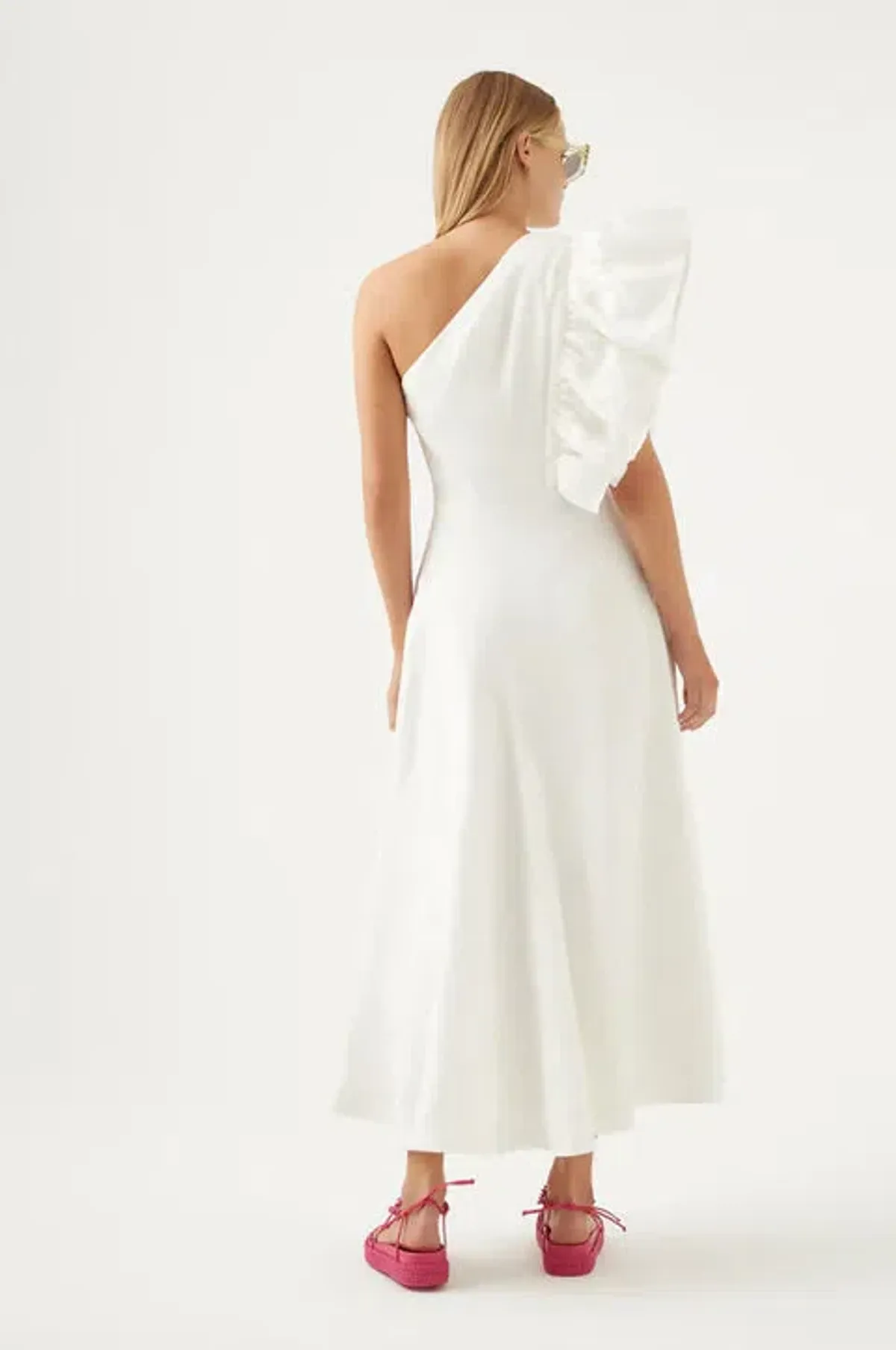 AJE BONJOUR ASYMMETRICAL MAXI DRESS IN IVORY SIZE 6 - Image 2