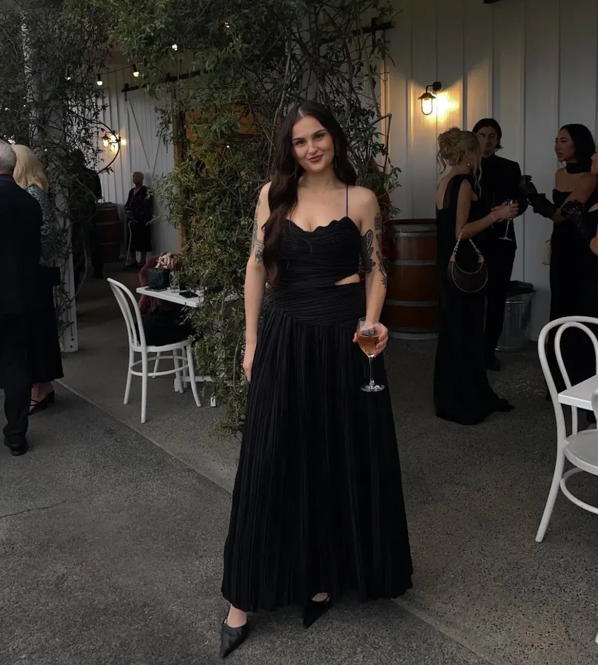 Aje Laurier Wave Maxi Dress black size 10 - Image 1