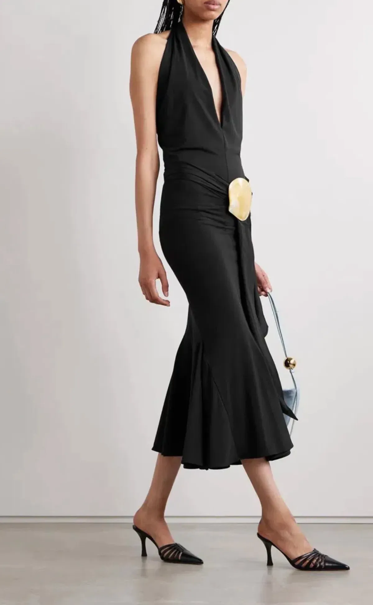 Conner Ives - Recycled Spandex Shell Belt Maxi Dress, Size M - Image 5