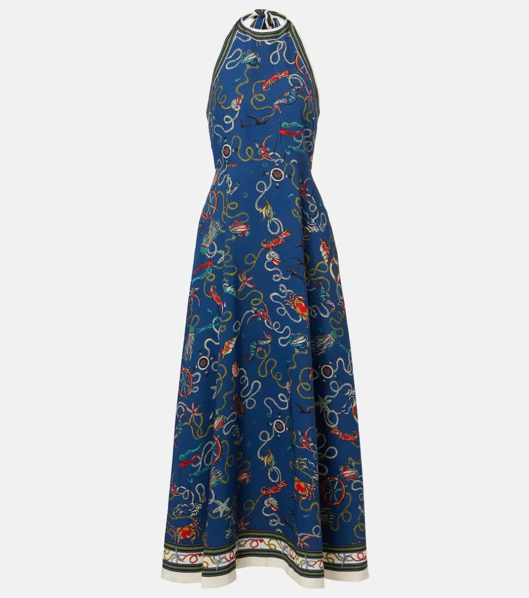 Alémais Cove printed halterneck maxi dress for rent on The Volte - main image