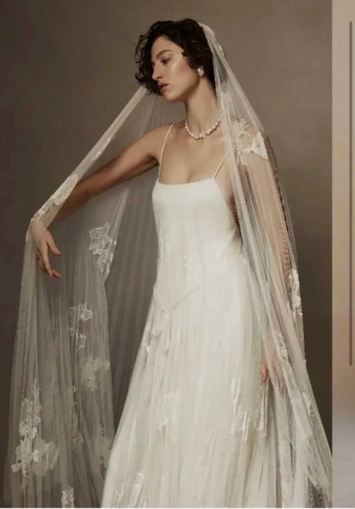 Danielle Frankel Pleated Malfroy Lace Veil - Image 2